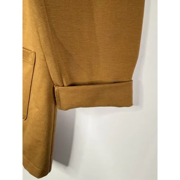 Garnet Hill Knit Relaxed Blazer Womens Sz 8 Praline Brown Camel Academia‎ $169 - Picture 5 of 12